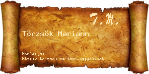 Törzsök Mariann névjegykártya